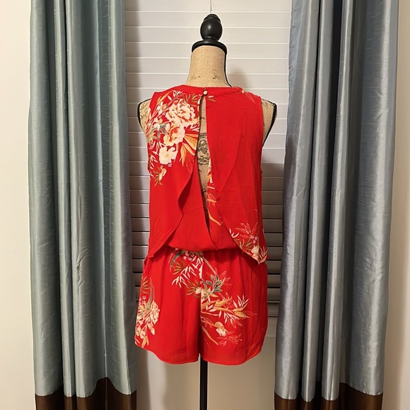 Umgee Red Floral Romper - Picture 3 of 4